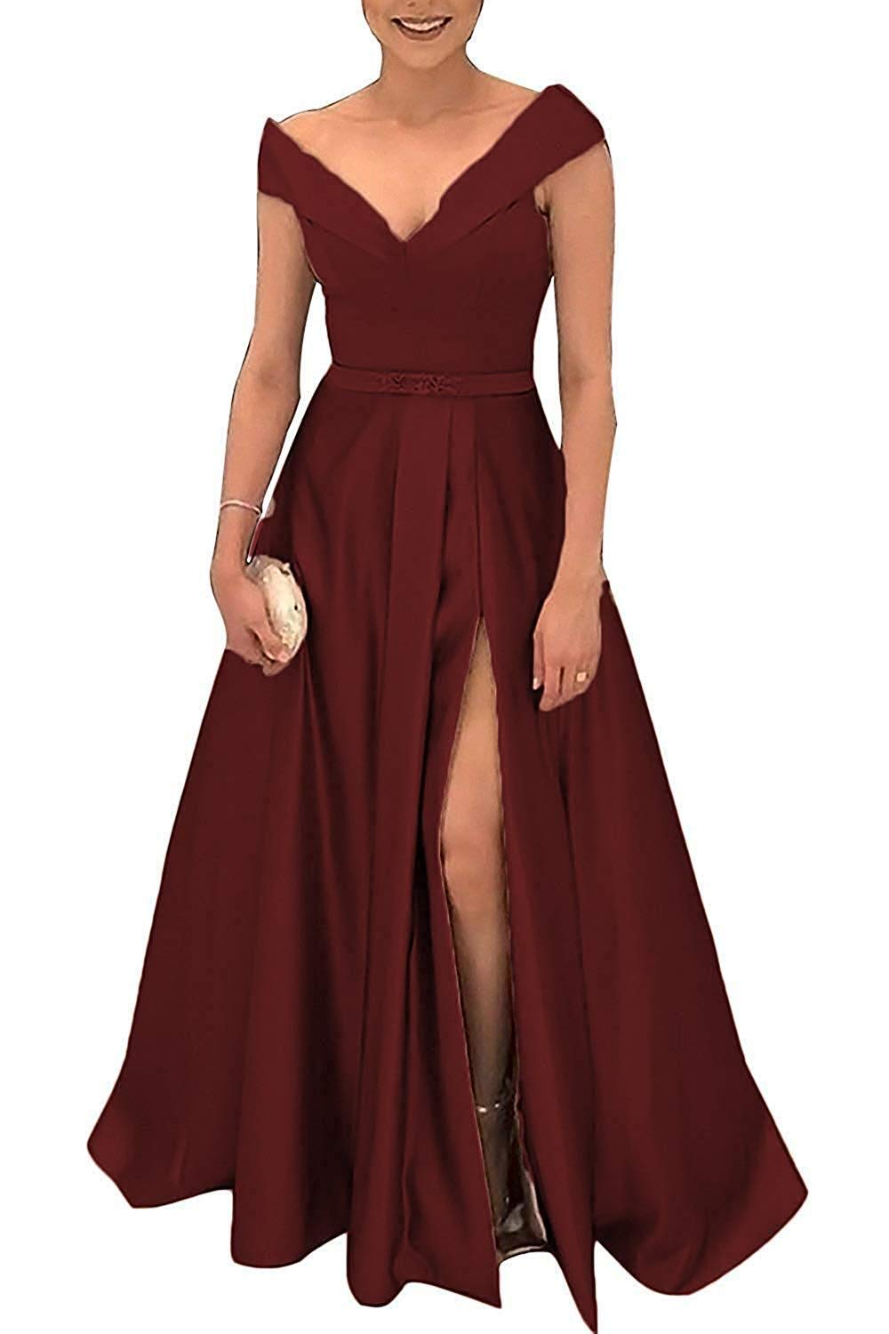 off shoulder prom dresses 2019
