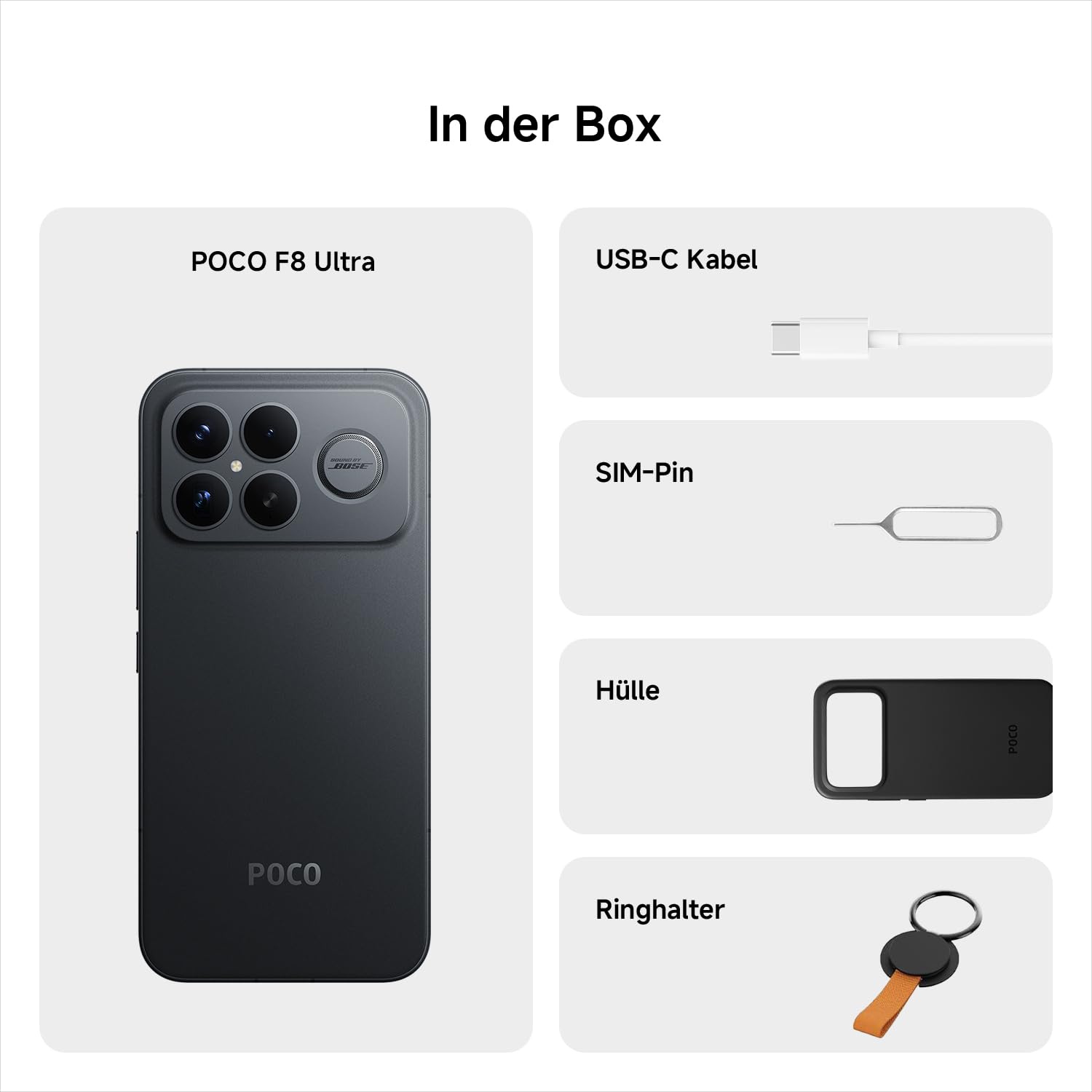 XIAOMI Poco F8 Ultra, Smartphone 12+256 GB, 6.9" 120Hz AMOLED Display, 50MP Light Fusion 950 mit OIS, Sound by Bose, 6500mAh, Schwarz, 2 Jahre Garantie 5