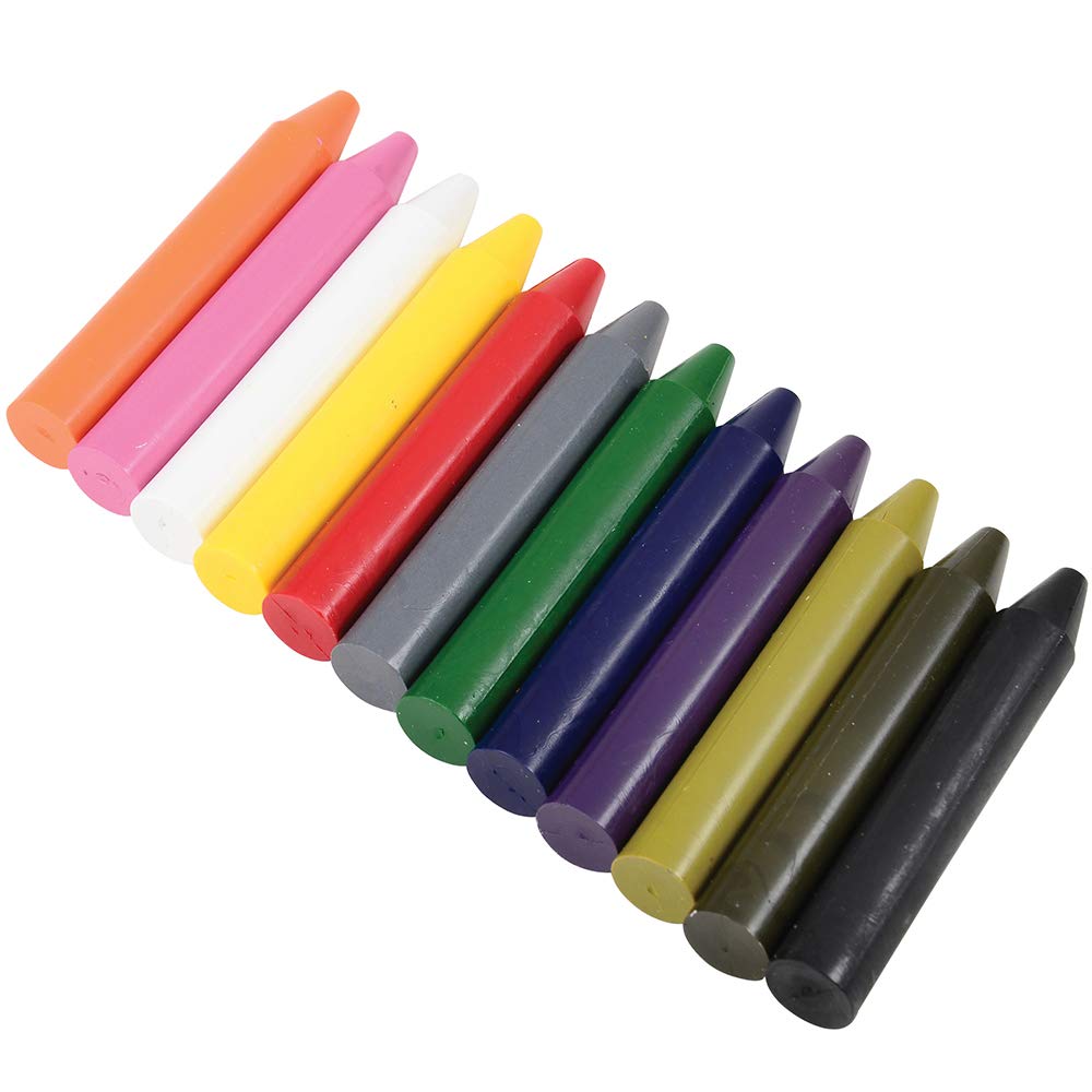 Constructive Playthings 3" L. Extra Thick Rubbing Crayons