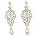 Large Pageant Clear White Teal Pink AB Blue Austrian Crystal Rhinestone Chandelier Dangle Drop Earrings Studs Prom Party Silver or Gold Plated Bridal E2090