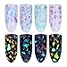 BORN PRETTY Fluorescent Glass Paper Nail Flakies Irregular Paillette Nail Art Glitter Sequins Flakes 4 Colors
