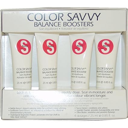 Tigi s Factor balance booster Color savvy 100ml set: 4x 25ml Color savvy balance booster nutrition for colour-treated Hair (615908412475)