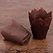 Tulip Baking Cups 150-Pack Natural Cupcake Muffin Paper Liners Grease-Proof Wrappers for Wedding, Birthday Party, 1.96 x 3.14 Inch, Brown Color