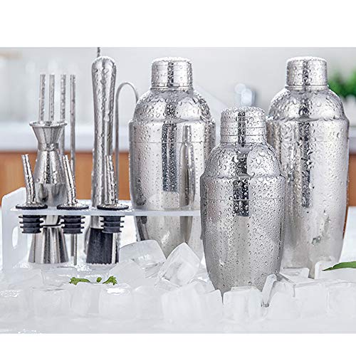 9 Stück Cocktail Set Cocktail Shaker Cocktail Mixer Geschenk Set Bar Zubehör 350 ML Cocktailshaker Edelstahl Für… – Bild 3