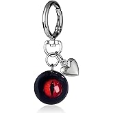 Angyape Cool Eyeball Keychain Horror Goth Keychain Halloween Bag Charm Purse Charms Car Keys Heart Accessories Gift for Women