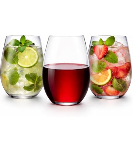 Amazon.com | 32 Pack 12oz Plastic Stemless Wine Glasses, Disposable Clear  Wine Cups - Shatterproof, Unbreakable & BPA-Free, Recyclable Drinkware for  Wedding Reception, Birthday Party, New Year, Holidays & Events: Champagne  Glasses