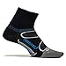 Feetures! - Elite Ultra Light - Quarter - Black/Brilliant Blue - Size Medium - Athletic Running Socks