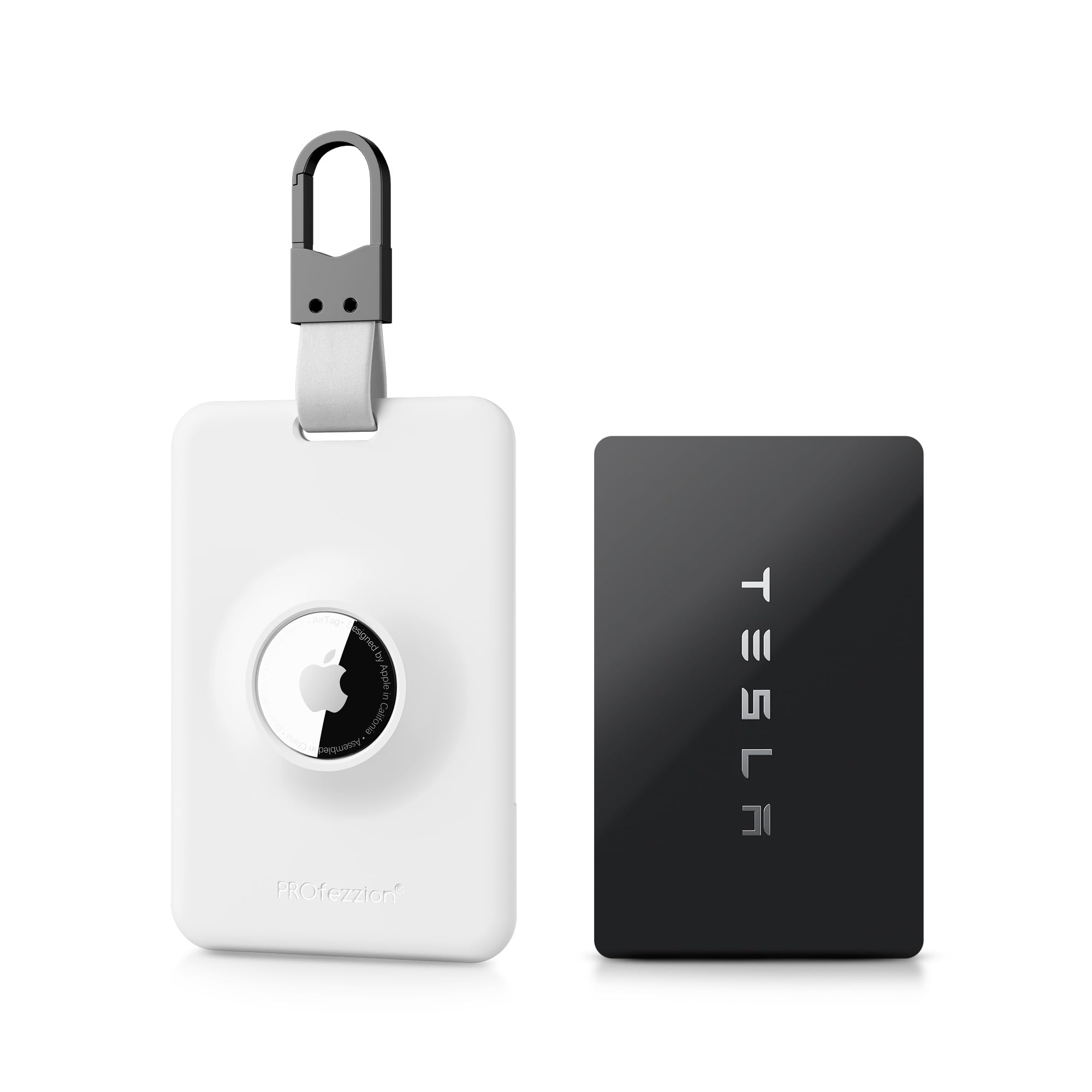 Photo 1 of PROfezzion Tesla Key Card Holder with AirTag Slot, Key Card Protective Case Cover Designed for Tesla Model 3 Y S X Cybertruck - White
