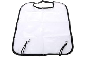 MoreChioce Car Kick Mats Back Seat Protector, Transparent Seat Back Protector Cover Waterproof Non-Slip Seat Protector Kick Mat for Children for Most Cars,Trucks and SUVs,Black