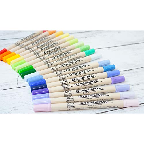 Kuretake Zig BRUSHABLES 24 Coloes set, TWOTONED pen, Twin brush tips