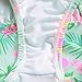 Girls Two Piece Bikini Swimsuits Striped Ruffle Swimwear Falbala Bathing Suit Set
