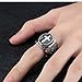 Fate Love Stainless Steel Men Black Silver Christian Holy Cross Prayer Ring Size 7-12