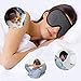 3D Contoured Sleeping Eye Mask - 99% Blindfold & Lights Blockout Sleep Mask for Men Women, Comfortable & Light Weight Eye Cover for Travel/Nap/Night's Sleeping, No Pressure On Your Eyes