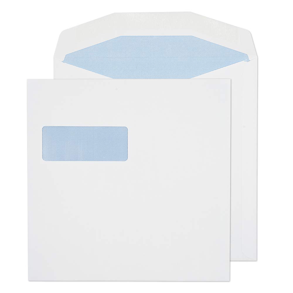 Blake Purely Everyday 220 x 220 mm 100 gsm Mailer Gummed High Window Envelopes (5708) White - Pack of 500