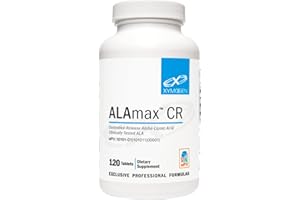 XYMOGEN ALAmax CR - Controlled-Release Alpha-Lipoic Acid Antioxidant Supplement - ALA Supplement 600 mg with Biotin - Supports Healthy Intracellular Glutathione Levels + Liver Support (120 Tablets)