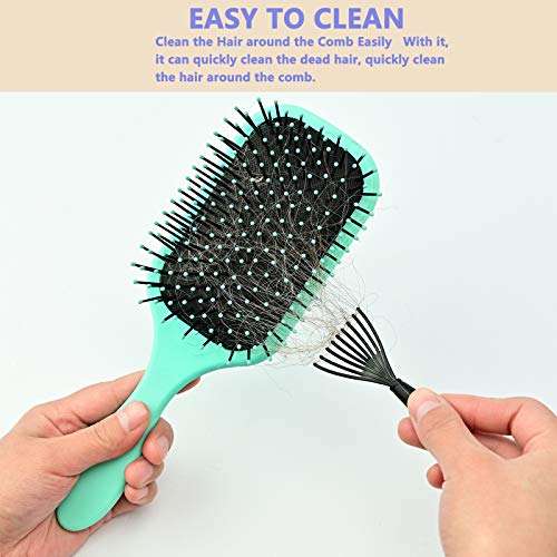 6 Pieces Detangling Hair Brush Set,Detangler Brush With Edge Brush