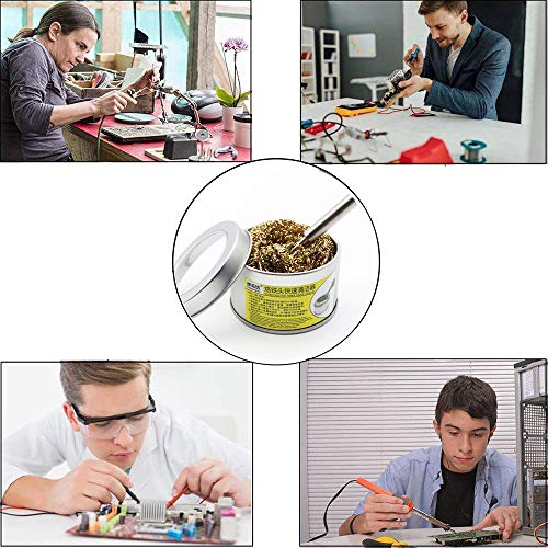 Euone ♛ Iron Sponge, Soldering Iron Tip Cleaner with Brass Wire Sponge No Water Needed - Thumbnail 2