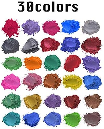 24/30 /52 Colors Mica Powder, Making Colorants, Handmade DIY Soap Making Tools, Powder Pigments, Soap Liquid, Resin Dyestuffs Candle Making, Eye Shadow, Blush, Nail Art, Resin Jewelry, Artist