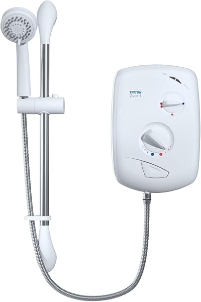 Triton Zante 4 9.5kW Electric Shower Slimline 3 Spray Pattern Rub Clean Head