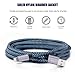Everdigi 3Pack 10FT Premium Nylon Braided Lightning to USB Cable Compatible with iPhone 7/ 7 Plus/ SE/ 6s/ 6 /6 Plus/ 6s Plus/ 5s/ 5c/ 5/ iPad Air/ Mini/ iPod Nano/ Touch (Black &Blue)