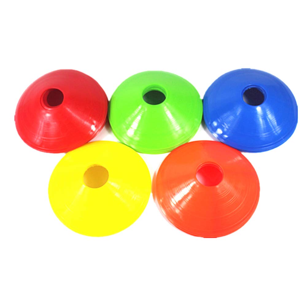 NUOBESTY 30pcs Soccer Disc Cones Football Training Sign Sports Agility Safety Football Training Cones Set for Kids Training (Mixed Color)