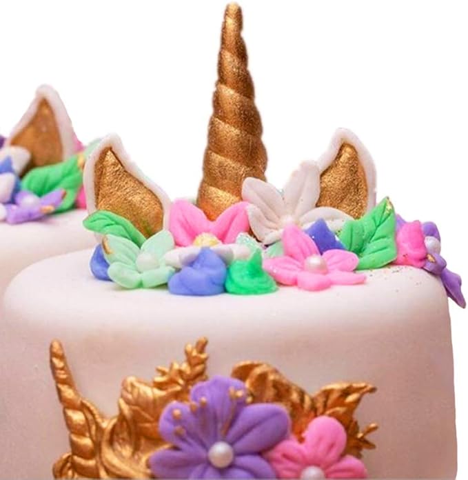 Mini Unicorn Horn Ears Flower Cake Pop Cookies For Kids Birthday Party Cupcake Decorations Sakolla Rainbow Unicorn Cake Fondant Mold Kitchen Dining Bakeware Kalingauniversity Ac In