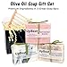 Suona Olive Oil Soap-4pc Handmade Natural Gift Set-Coffee Exfoliating SoapCleansing Charcoal SoapRose Oil Moisturizing Soap & Wood Soap Dish for WomenMen. Great for WomenMen