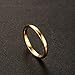 Womens 2mm Tungsten Carbide Ring Black Gold Silver Simple Style Cute Thin Wedding Engagement Promise Band