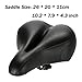 Fanzbike Soft Cushion Bike Seats for Women and Men - Comfortable Replacement Bicycle Saddles - Anatomic Relief Padding Wide Seat - Night Riding and Moutain Outdoor Cycling (Black)