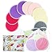 wegreeco Nursing Breast Pads (14 Pack) + Laundry Bag & Travel Storage Bag, 2 Sizes: 3.9/4.7 inch - Washable & Reusable Breastfeeding Nursing Pads (Passion, Small, Daytime Use)