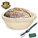 9 Inch Bread Proofing Basket,WERTIOO Banneton Proofing Basket + Dough Scraper + Linen Liner Cloth for Professional & Home Bakers (Sourdough Recipe)