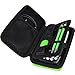 Guerrilla Hard Travel Case for TI-83 Plus, TI-84 Plus, TI-84 Plus Color Edition, TI-89 Titanium, TI-Nspire CX&CX CAS,HP50G Graphing Calculators + Guerrilla's Essential Calculator Accessory Kit, Green