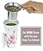 Willow & Everett 16oz Double-Walled Ceramic Tea Cup with Infuser and Lid. Tall Coffee Mugs - Magnolia Finish