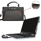 Yoga 710 15 Case,2 in 1 Accurately Designed Protective PU Leather Cover + Portable Carrying Bag for 15.6" Lenovo Yoga 710 15 710-15ikb 710-15isk Series Laptop(Not fit Yoga 720 & Yoga 710 13.3),Black