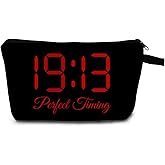 MoCaliduccious Sorority DST Perfect Timing 1913 Sigma Theta Paraphernal Gifts Greek Letters Sorority Gift Paraphernalia Present Since 1913 Makeup Cosmetic Bag Red Sorority Present (Black)