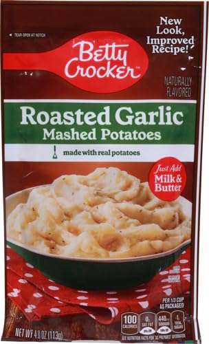 BETTY CROCKER ROASTED GARLIC MASHED POTATOES, 4 OZ.
