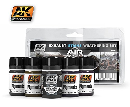 AK Interactive EXHAUST STAINS WEATHERING SET (AIR SERIES) #2037