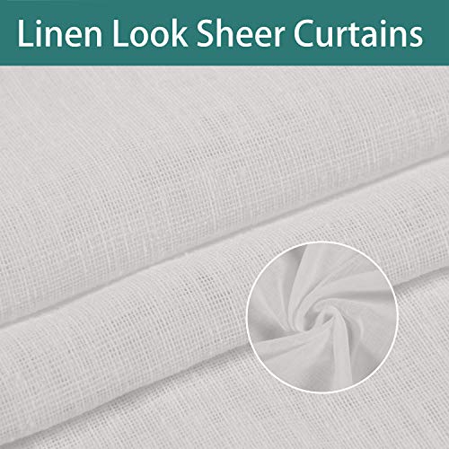 LORDTEX Burlap Linen Look Outdoor Curtains for Patio 2 Panels