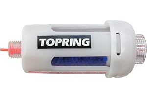 TOPRING 62.150 Disposable in-Line Desicant Dryer-Filter, 1/4 (NPT), 40 Micron Bronze Element, Series 62
