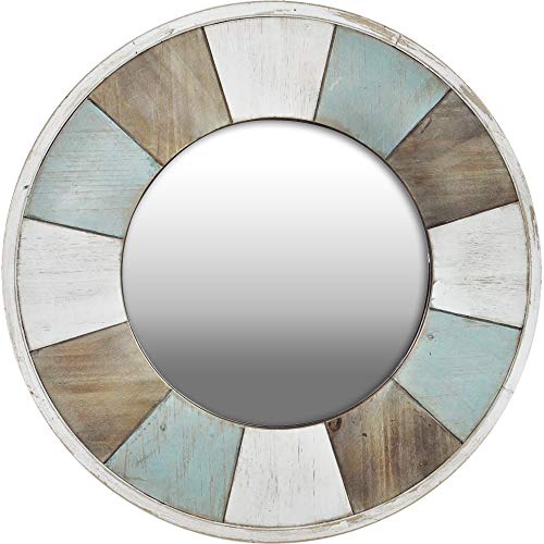 FirsTime & Co. Cottage Timbers Accent Wall Mirror, 27", Aged Teal