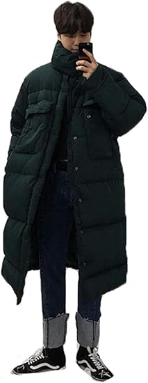 Piite メンズ ダウンジャケット 冬服 ダウンコート 厚手 カジュアル ゆったり コートジャケット アウター カップル 防寒着 綿服 中綿コート アウター ロング丈 韓国ファッション コート ジャケット 通販 Amazon