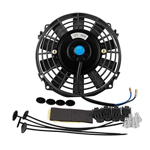 VOVI 12V 7''Car Cooling Fan Automobile Vehicle Clip Fan Powerful Quiet Ventilation Electric Car Fans Cooler Radiator Cooling Thermo Electric Fan - Thumbnail 2