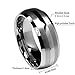 King Will TYRE Men's 8mm Tungsten Carbide Ring Wedding Engagement Band Matte/Brushed Finish Lines 11.5