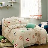 Queen cotton bedding Wedding supplies Gifts (1 coverlet 1 Quilt 2 Pillowcase)