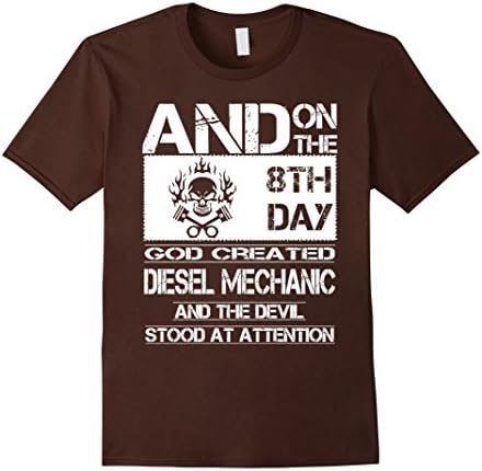 Men's Funny Diesel Mechanic Saying Quote, Proud Job title T-Shirt 2XL Brown