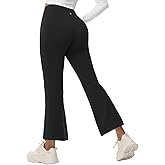 baleaf Women's Fleece Lined Pants Winter Thermal Water Resistant Crossover Flare Leggings Warm Bootcut Hiking Outdoor