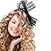 Hicarer 2 Pieces 80's Party Lace Bow Headband Hair Band 80s Costumes for Women, 2 Color