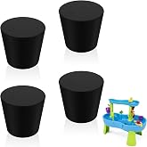 4Pcs Water Table Plug Replacement Compatible with Step 2, Solid Rubber Stopper, Black Tapered Shaped Drain Plug, Good Sealing for Hold Water, Widely Used in Test Tubes and Pots for Plants