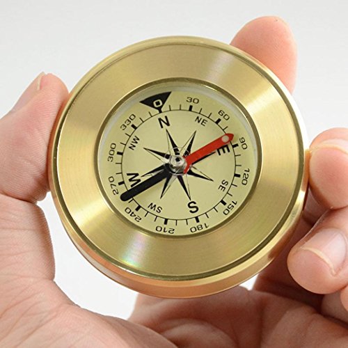 Yamalans Hand-held Pocket Traveling Hiking Camping Navigation Brass Portable Compass
