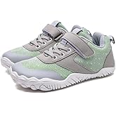 MEIAGDT Kids Barefoot Shoes with Wide Toe Box - Boys Girls Slip On Sneakers with Anti Slip Rubber Sole, Breathable Toddler Walking Shoes for Indoor Outdoor Play, Hiking, Running, School